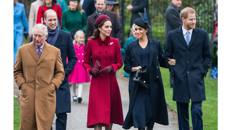 The Royal Family Attend Church On Christmas Day