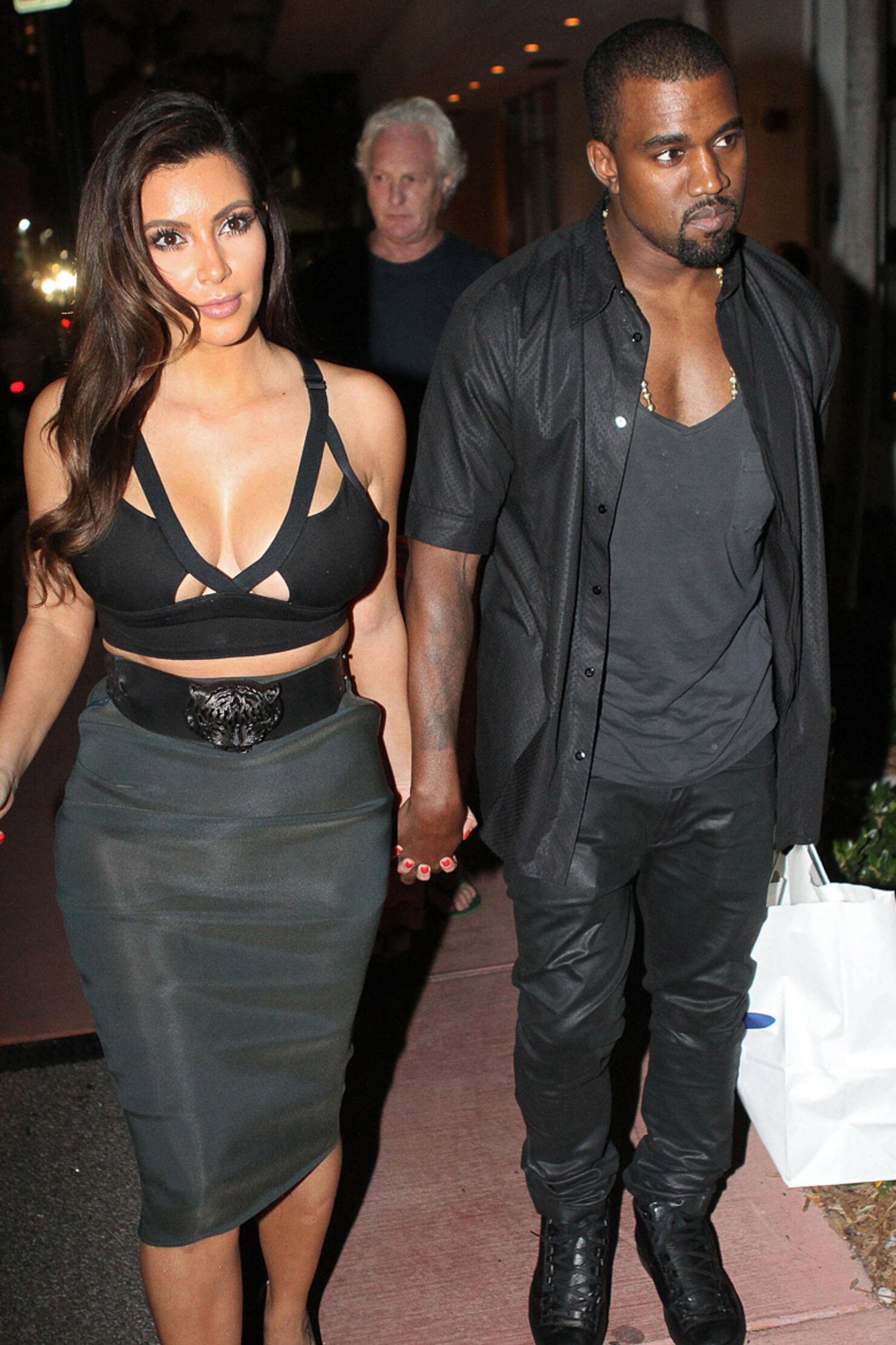 Kim Kardashian And Kanye West Sighting At Prime 112 Steakhouse