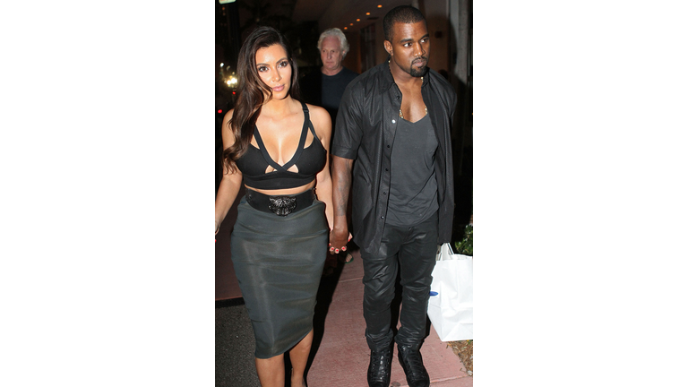 Kim Kardashian And Kanye West Sighting At Prime 112 Steakhouse