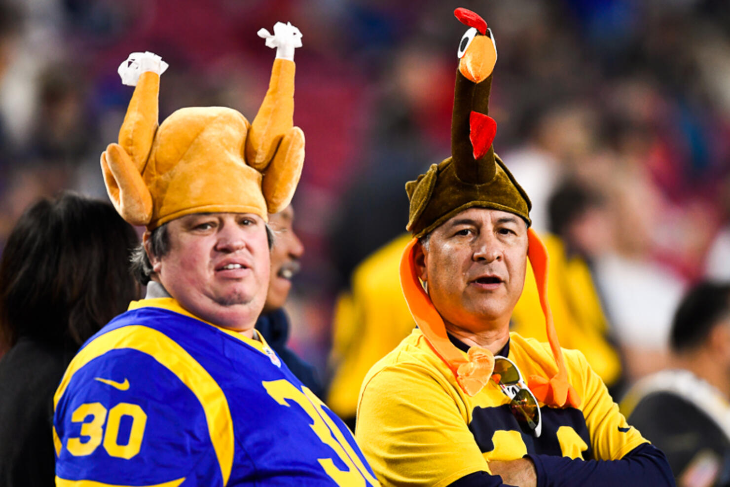 Why do Los Angeles Rams fans wear melon heads?