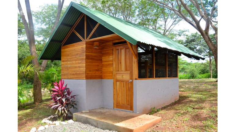 Small cabin at a tropical retreat-getty images