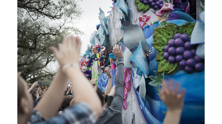 Krewe of Endymion Mardi Gras parade on Canal Street