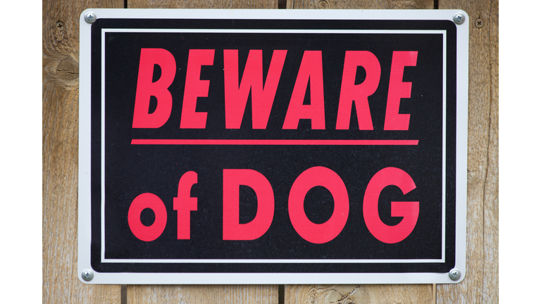 "Beware of Dog" sign