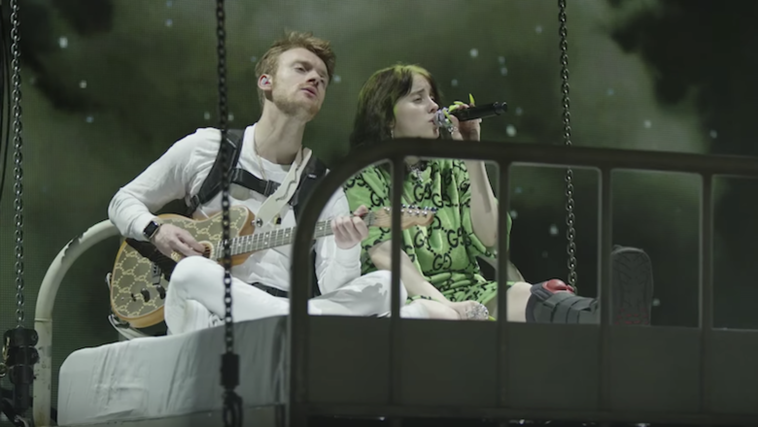 Billie Eilish And Her Brother Float In A Bed During I Love You Live Video Iheart 4713