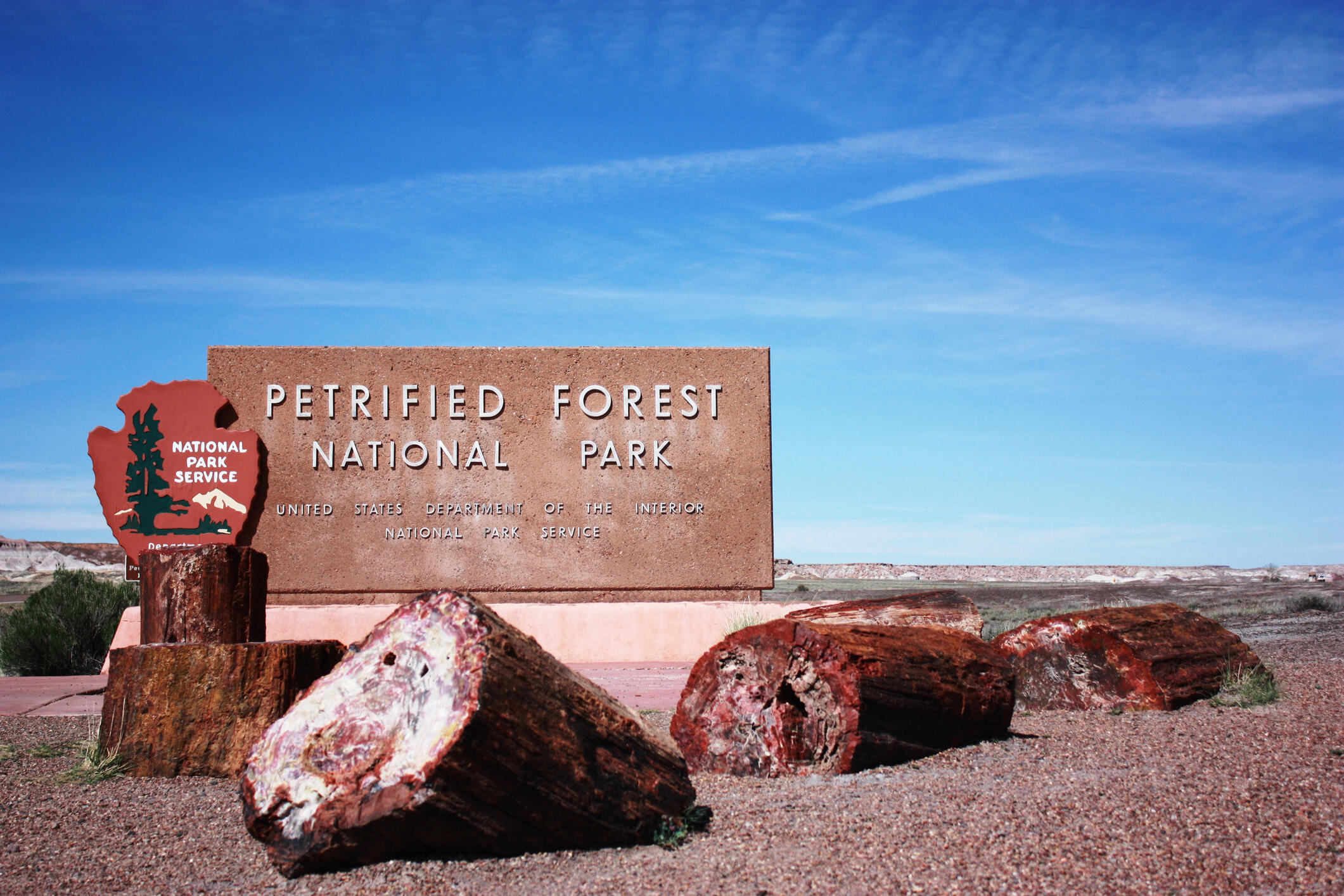 petrified forest national park sign