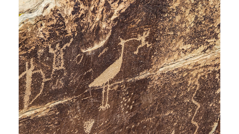 Petroglyphs, Newspaper Rock, Puerco Pueblo, Petrified Forest National Park, Arizona