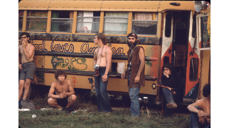 Hog Farm Bus At Woodstock