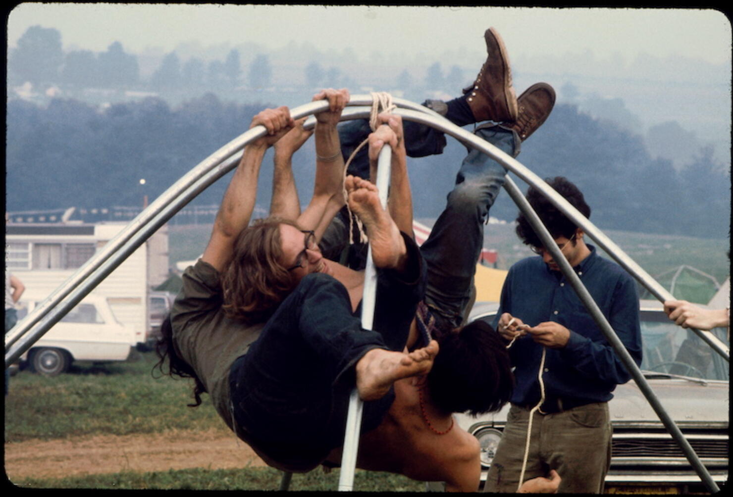 Making A Tent At Woodstock