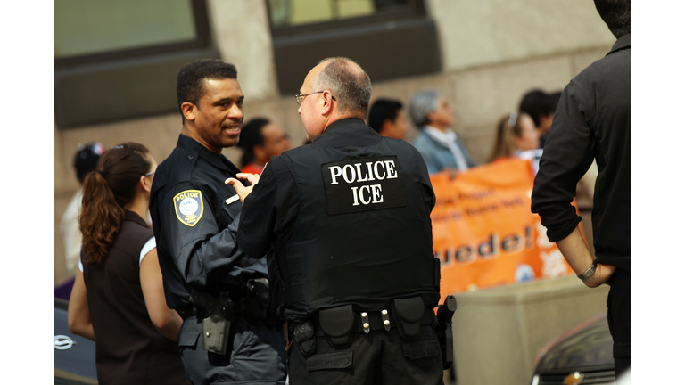 Protestors Rally At ICE Detention Center In New York