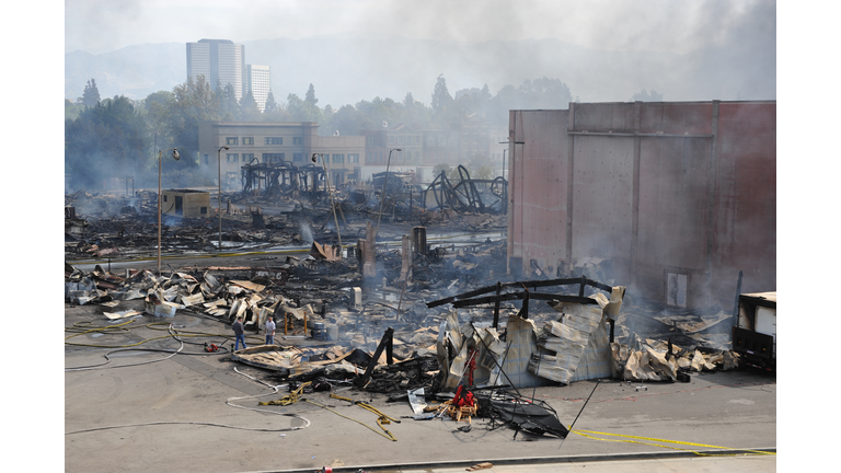 Firefighters Battle Blaze At Universal Studios
