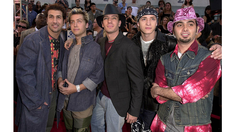 US pop group NSYNC (L-R) Joey, Lance, JC, Justin,