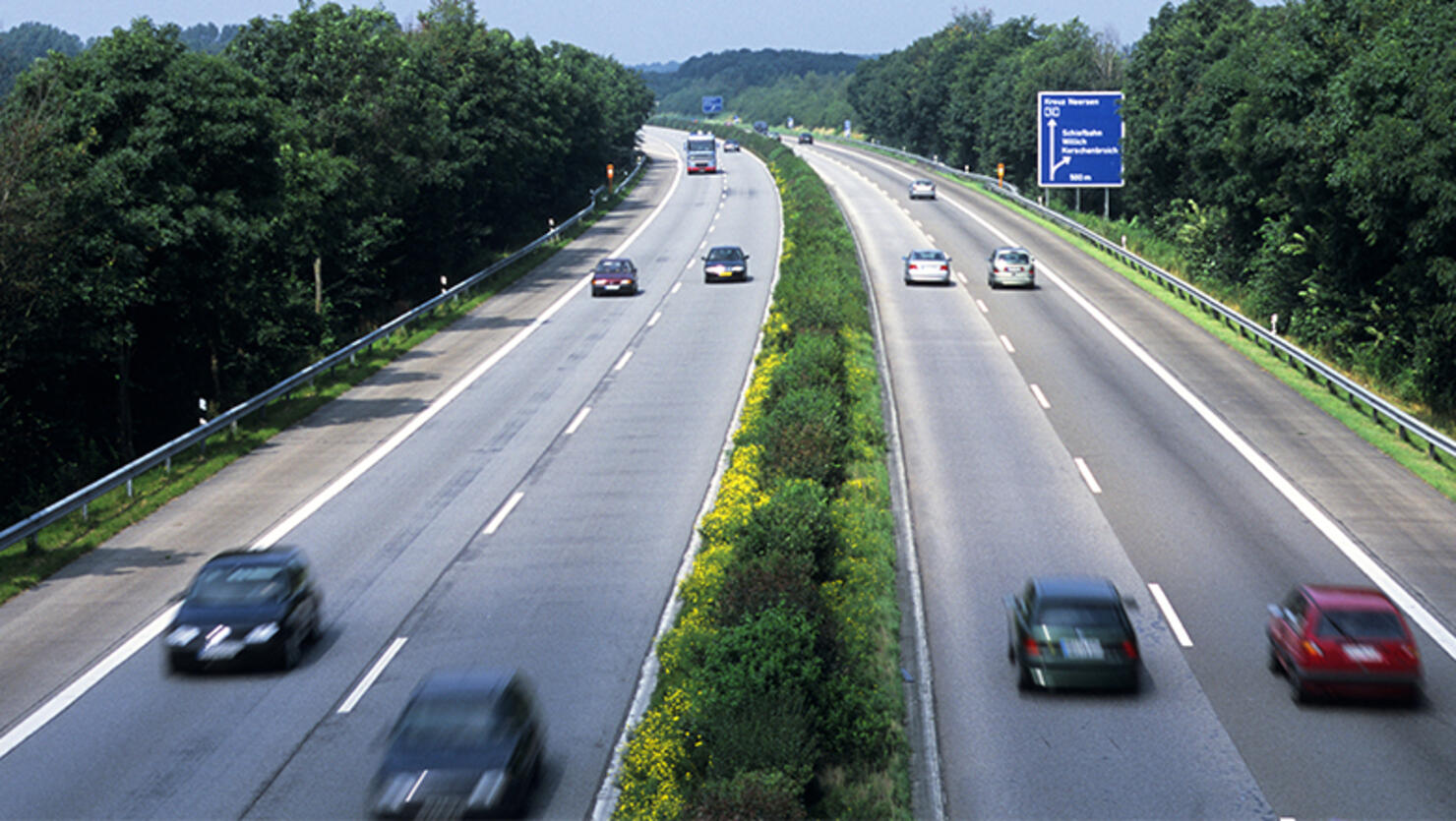 Germany, Rhineland, Autobahn, Between Dusseldorf And