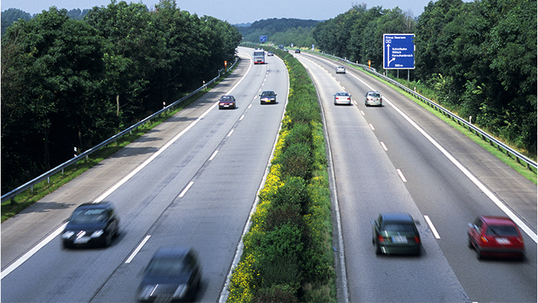 Germany, Rhineland, Autobahn, Between Dusseldorf And