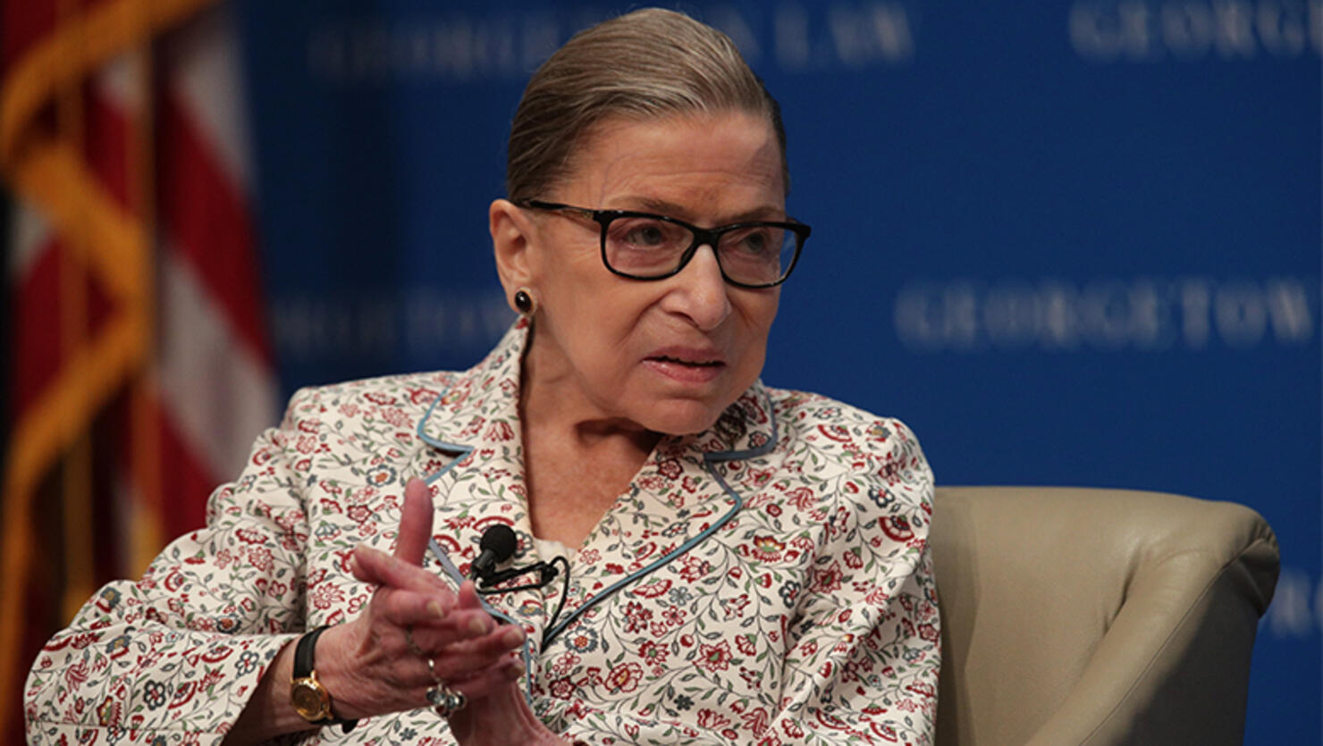 Supreme Court Justice Ruth Bader Ginsburg Attends Discussion At Georgetown Law