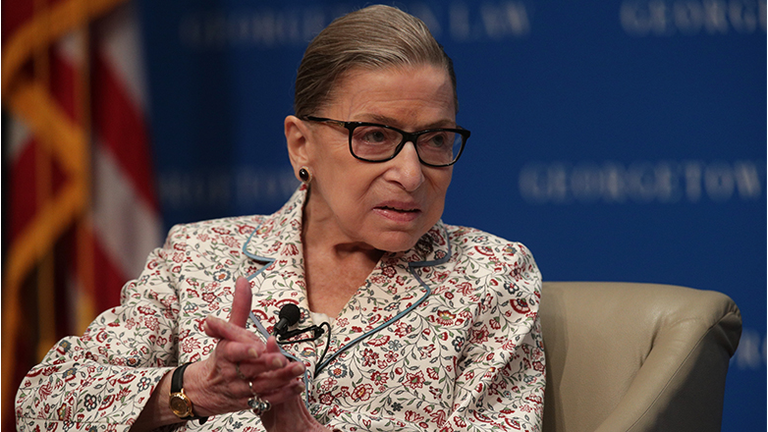 Supreme Court Justice Ruth Bader Ginsburg Attends Discussion At Georgetown Law