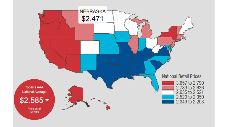 AAA Gas Price Map