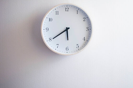 A still life of white clock