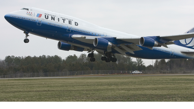 United Airlines flight #897, a Boeing 74