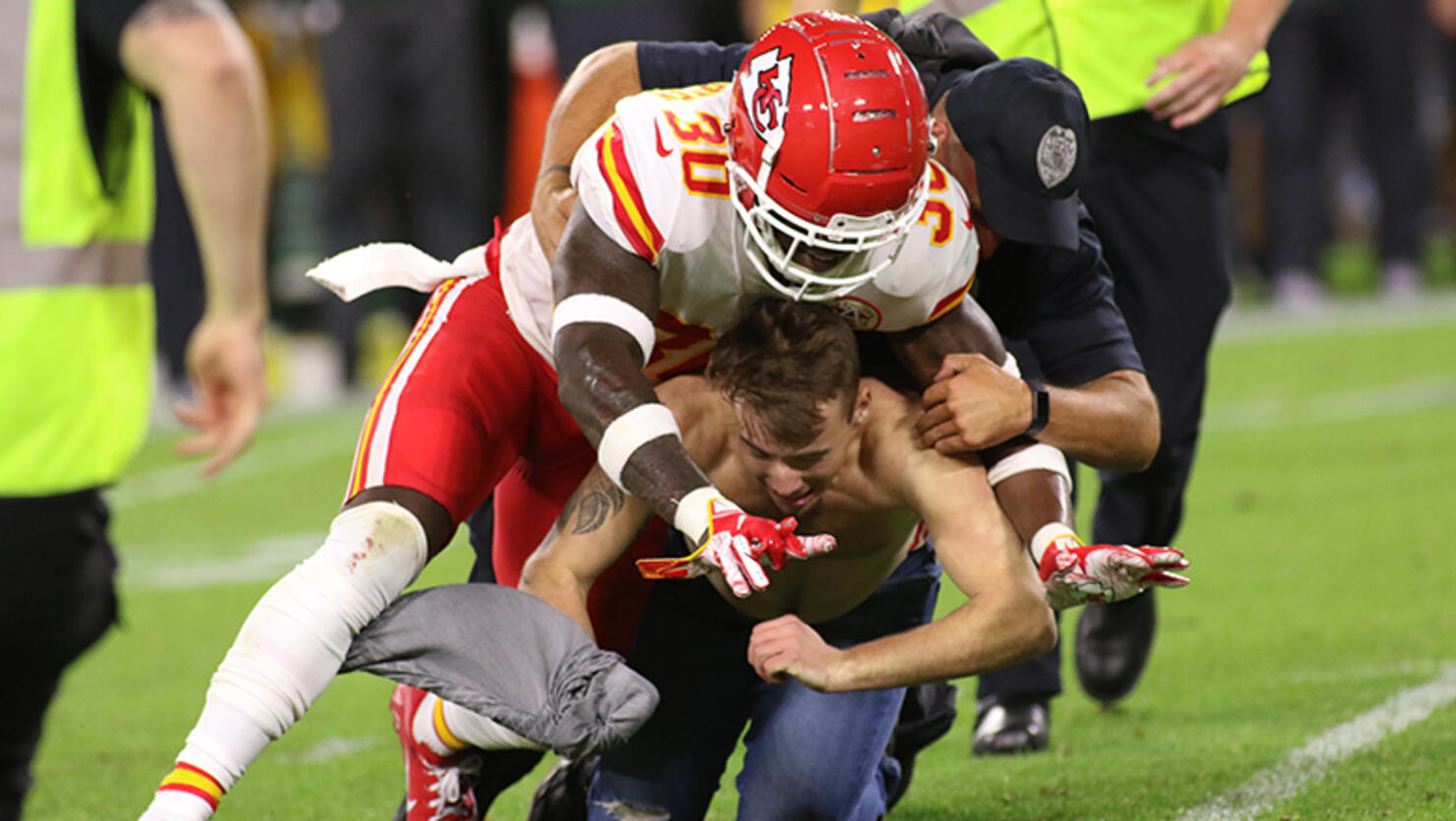 Fan Tackled After Running Onto Field During MNF Taking Legal