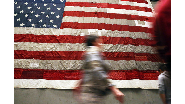 New York's Sept. 11th Museum Displays National 9/11 Flag