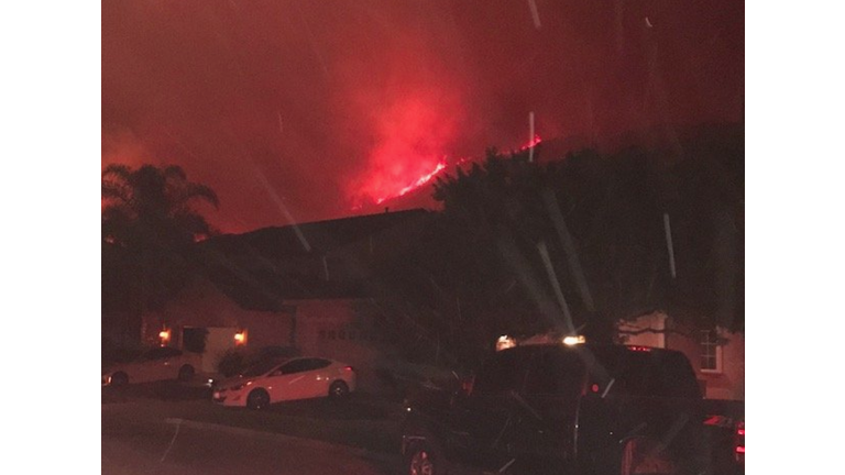 Possible Lightning Strike Sets Brush Ablaze Near Murrieta, Schools Closed