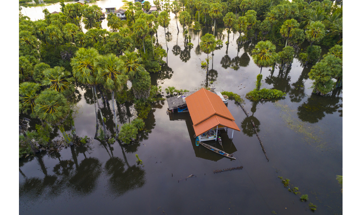 Thailand floods, Natural Disaster, Aerial photograph