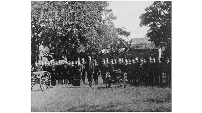 Antique historical photographs from the US Navy and Army: Marines in Hawaii