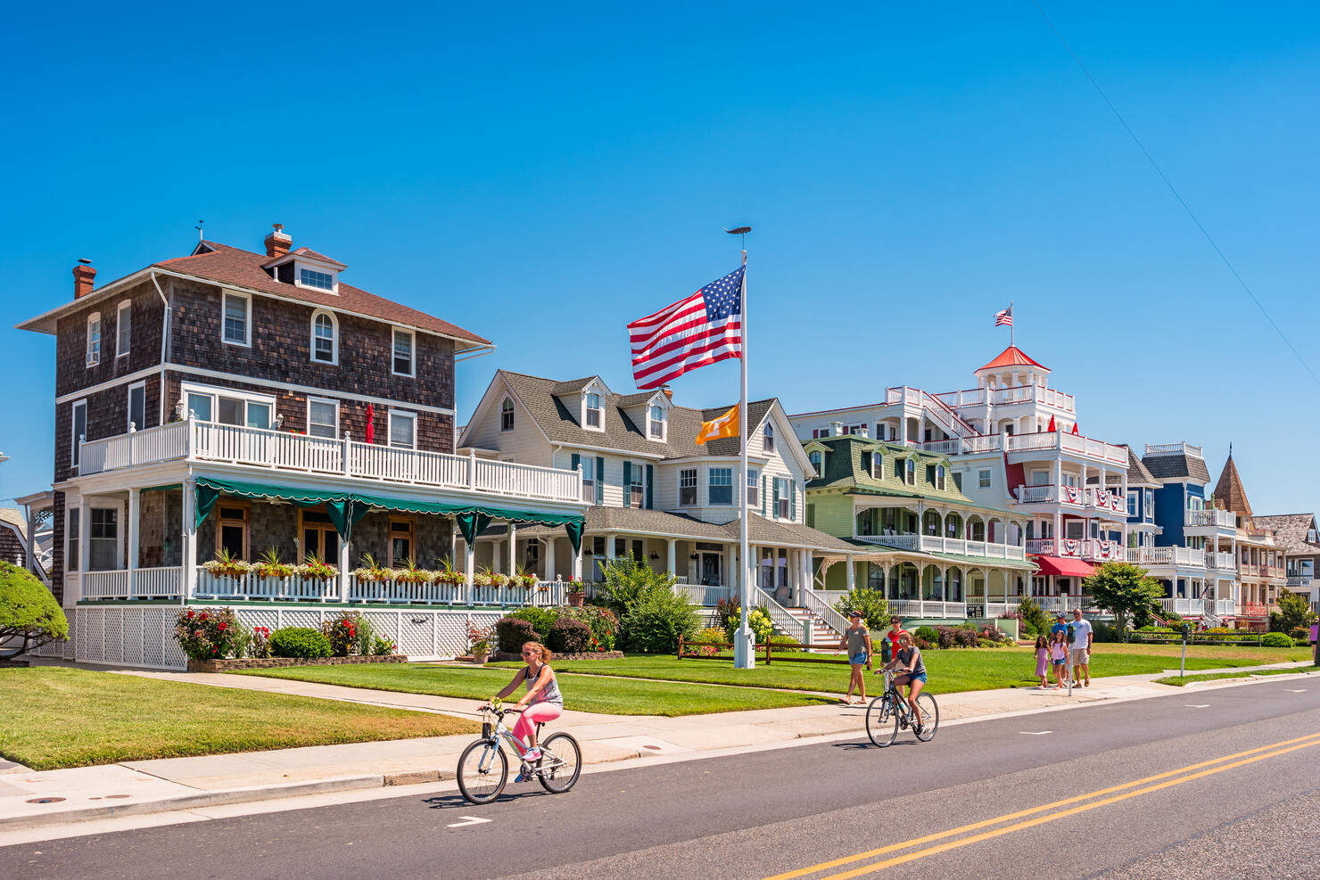 People in Cape May New Jersey USA