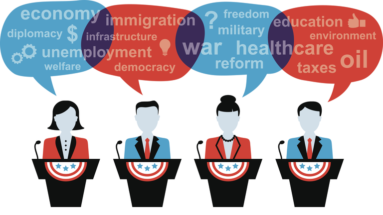 Four Politicians Debating