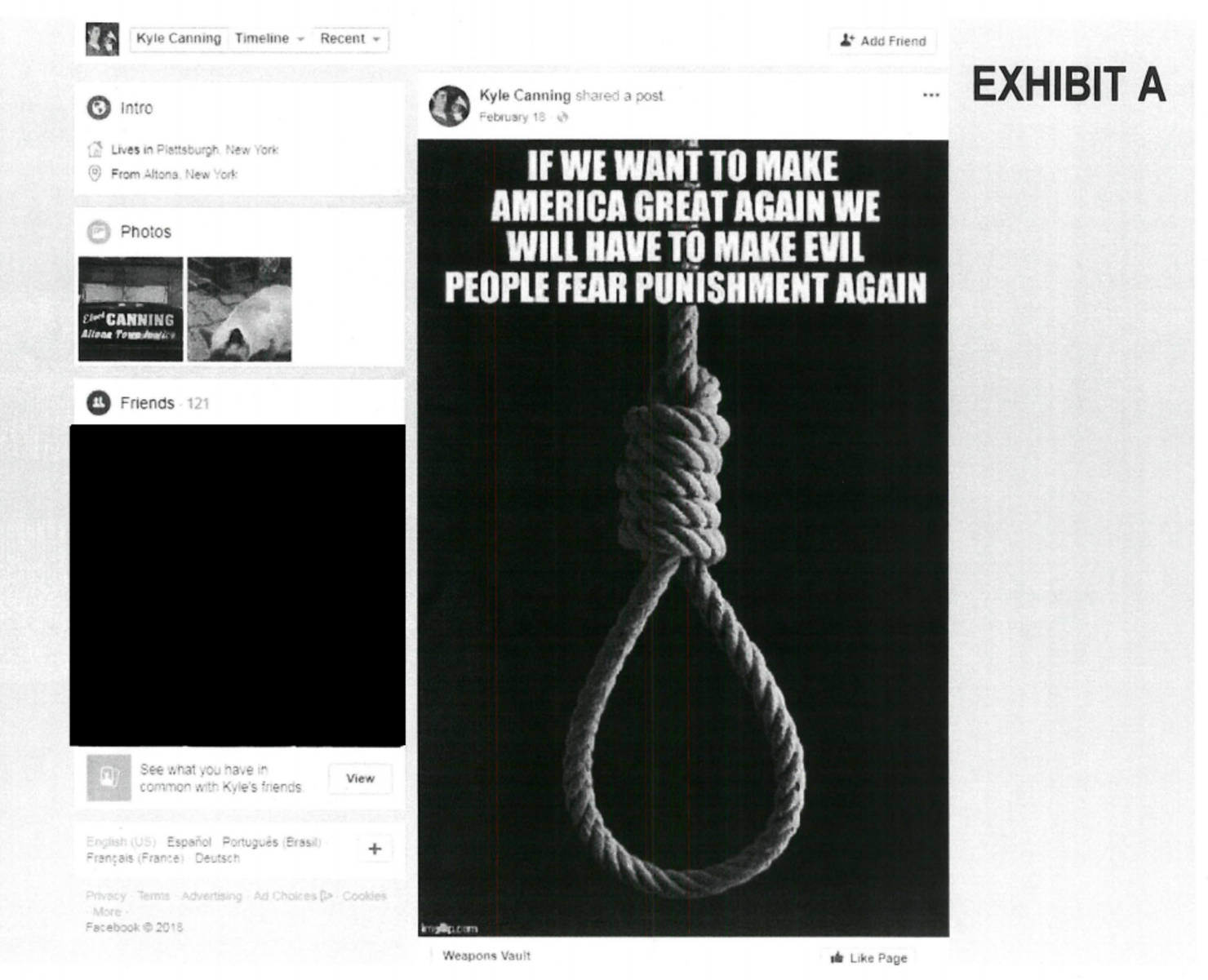 New York Judge Barred From Bench After Posting Noose Image and "Make America Great Again" Caption