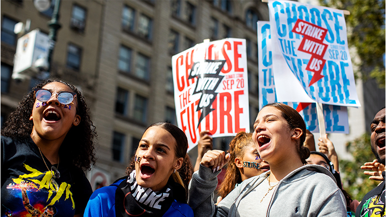 Demonstrators Participate In NYC Climate Strike
