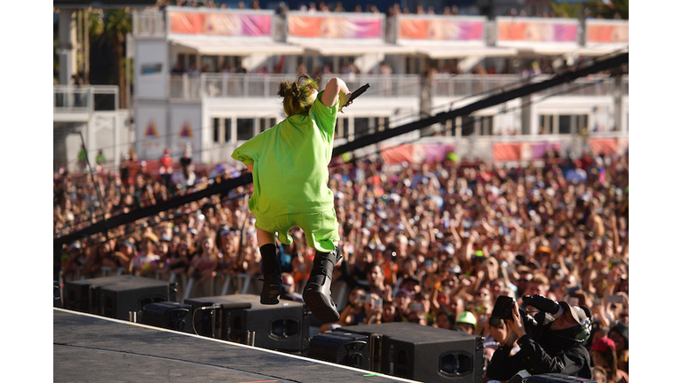 Juice Wrld performs on stage during the iHeartRadio Music Festival Daytime  Concerts at the Las Vegas