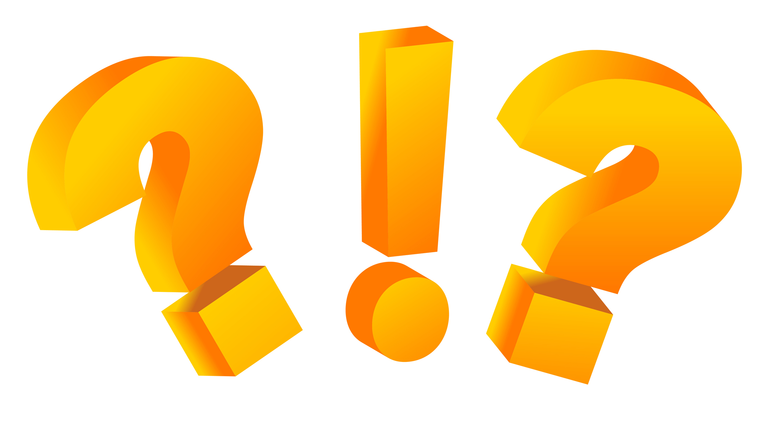 Question marks and exclamation signs illustration design