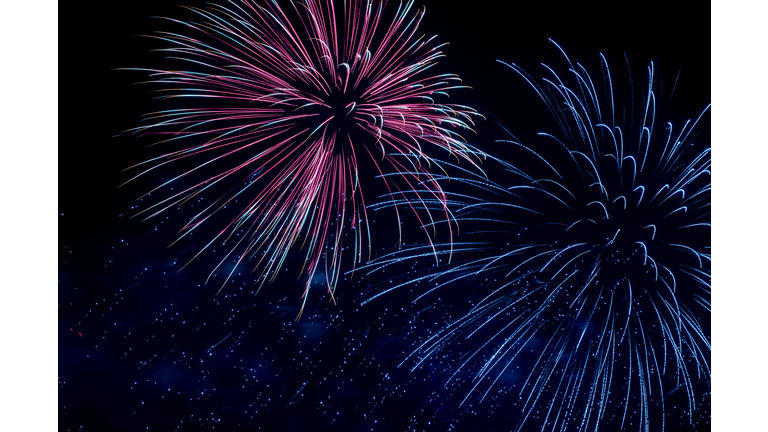 Low Angle View Of Firework Display At Night