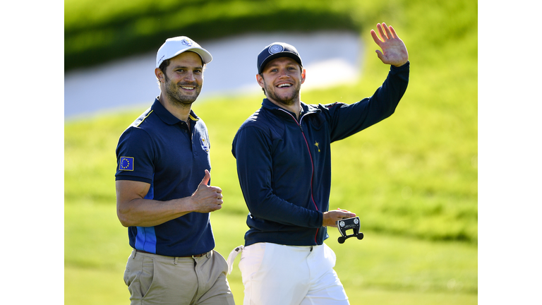 One of his go-to golf buddies is Fifty Shades of Grey actor Jamie Dornan