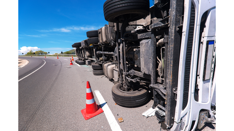 crashed truck