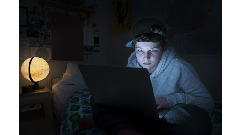 Online Young Teen in His Bedroom