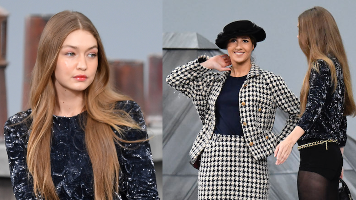 Someone Crashed the Chanel Show During Paris Fashion Week—And Gigi Hadid  Was Not Having It