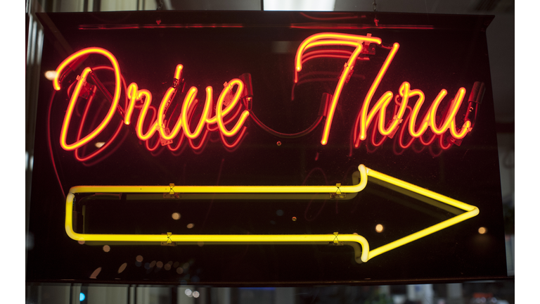 drive thru neon sign