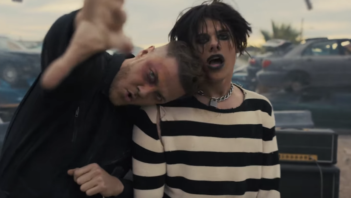 YUNGBLUD and Dan Reynolds Get Smashed By Cars In 'Original Me' Video ...