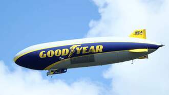 I got a pic of the Goodyear Blimp and then got in trouble! 