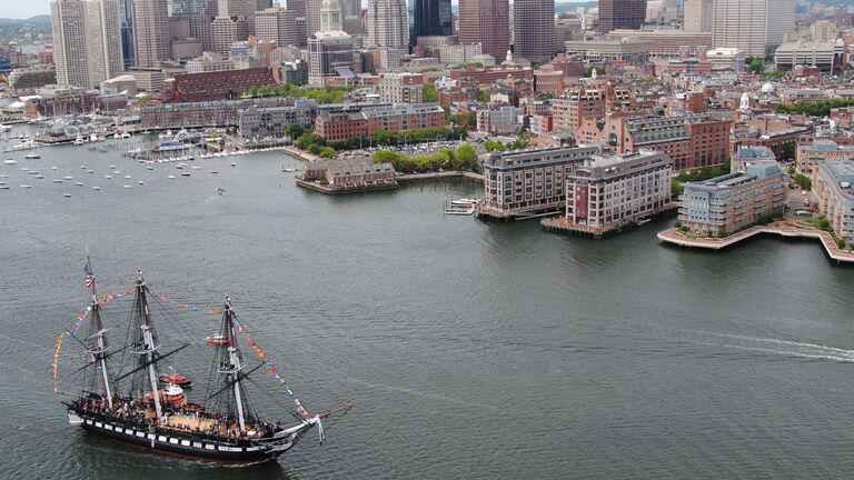 USS Constitution Sails Into Boston Harbor