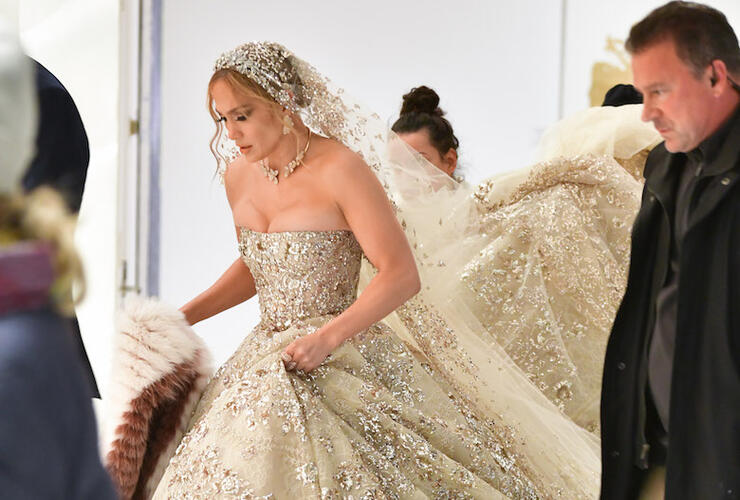 Jennifer Lopez Stuns in Wedding Dress in NYC iHeartRadio