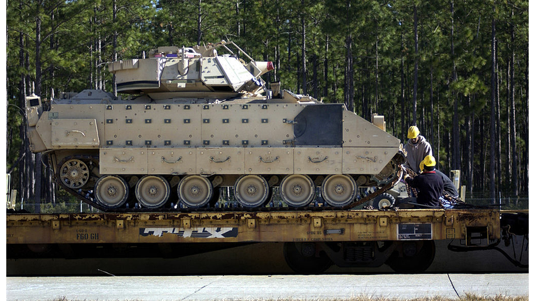 U.S. Army Deploys Armor Vehicles