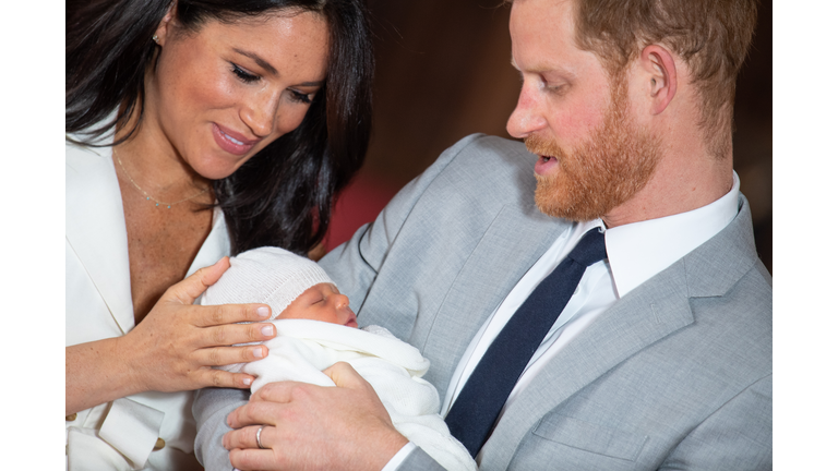 The Duke & Duchess Of Sussex Pose With Their Newborn Son