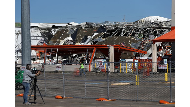 Tornado Leaves Leveled Buildings In Its Wake In North Dallas