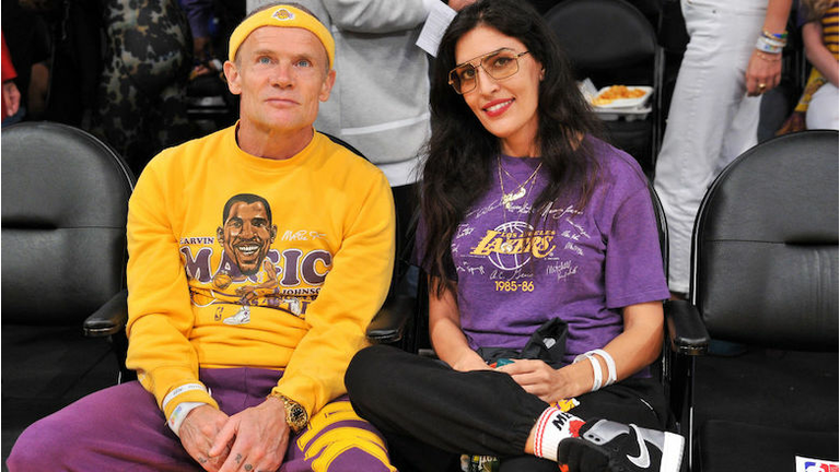 Celebrities At The Los Angeles Lakers Game