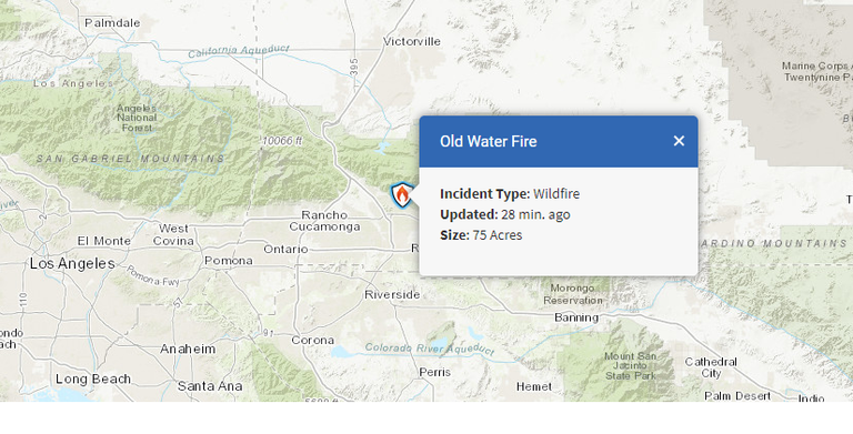 old water fire burns 75 acres