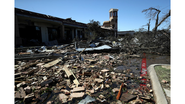 Tornado Leaves Leveled Buildings In Its Wake In North Dallas