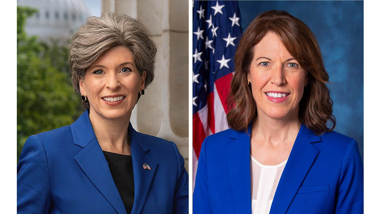 U.S. Senator Joni Ernst (L) and U.S. Representative Cindy Axne (R) 